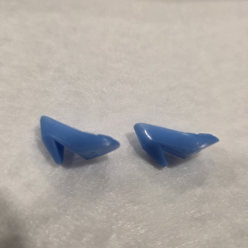 Vintage Barbie Doll Clone Blue Pointed Toe Heels Pumps Shoes